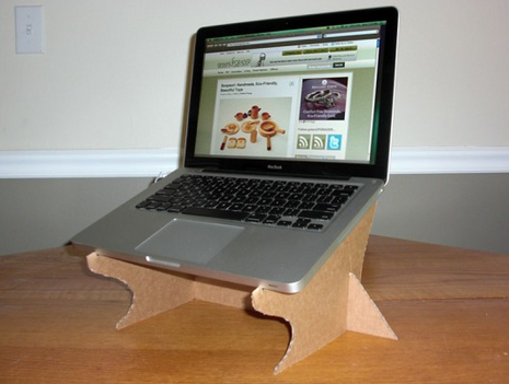 Laptop on stand